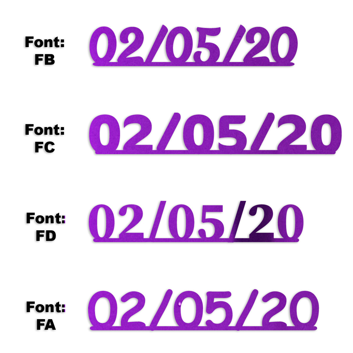 Custom-Fetti Date - 02/05/24 or 02/05/25  Purple