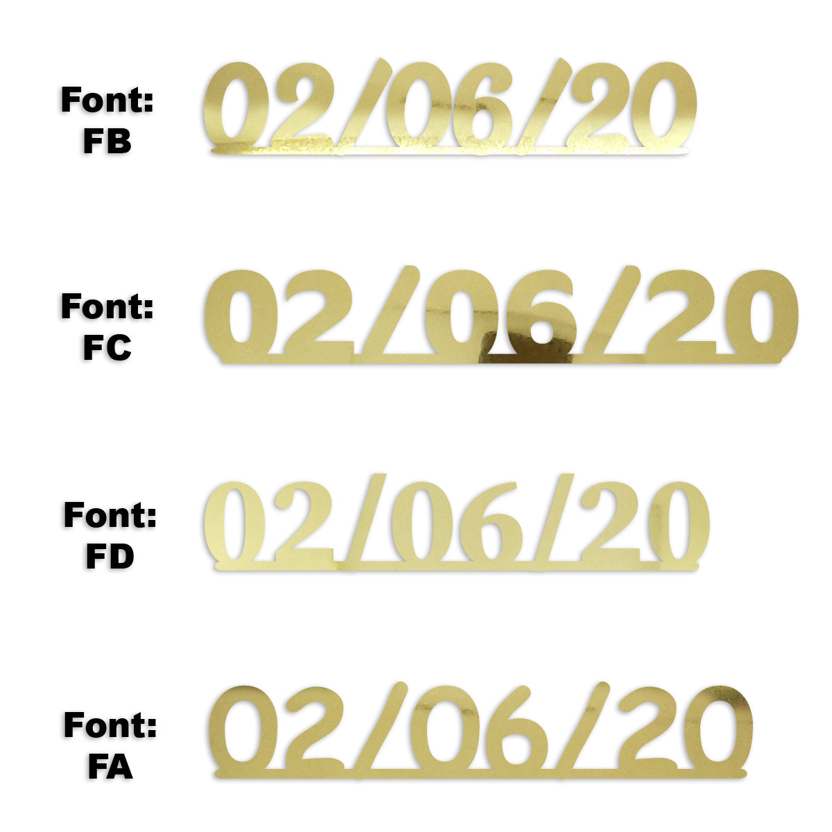 Custom-Fetti Date - 02/06/24 or 02/06/25  Gold