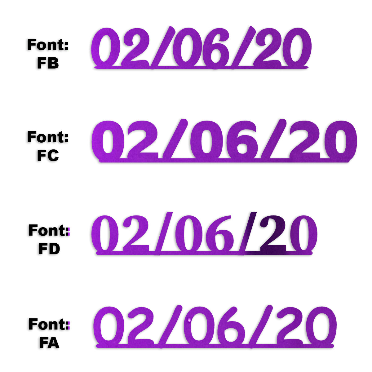 Custom-Fetti Date - 02/06/24 or 02/06/25  Purple