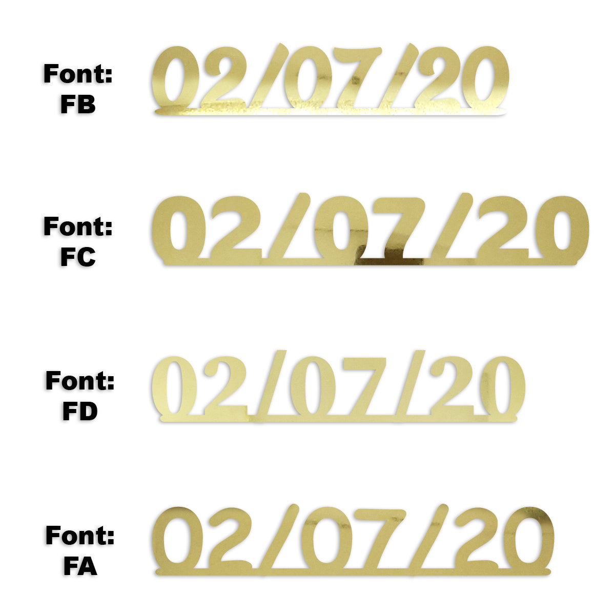 Custom-Fetti Date - 02/07/24 or 02/07/25  Gold