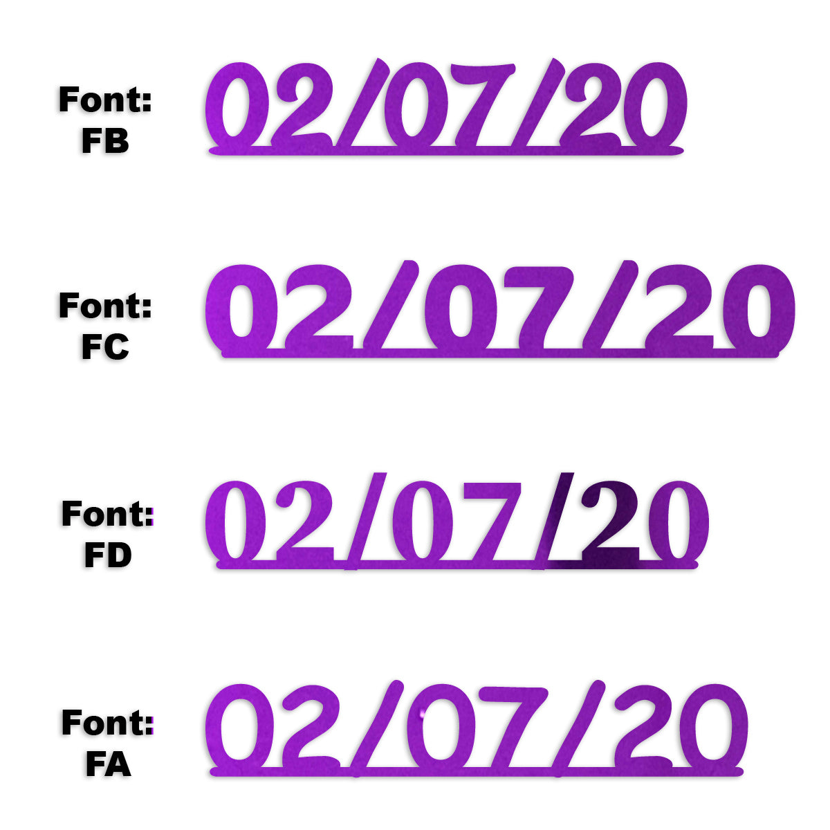 Custom-Fetti Date - 02/07/24 or 02/07/25  Purple