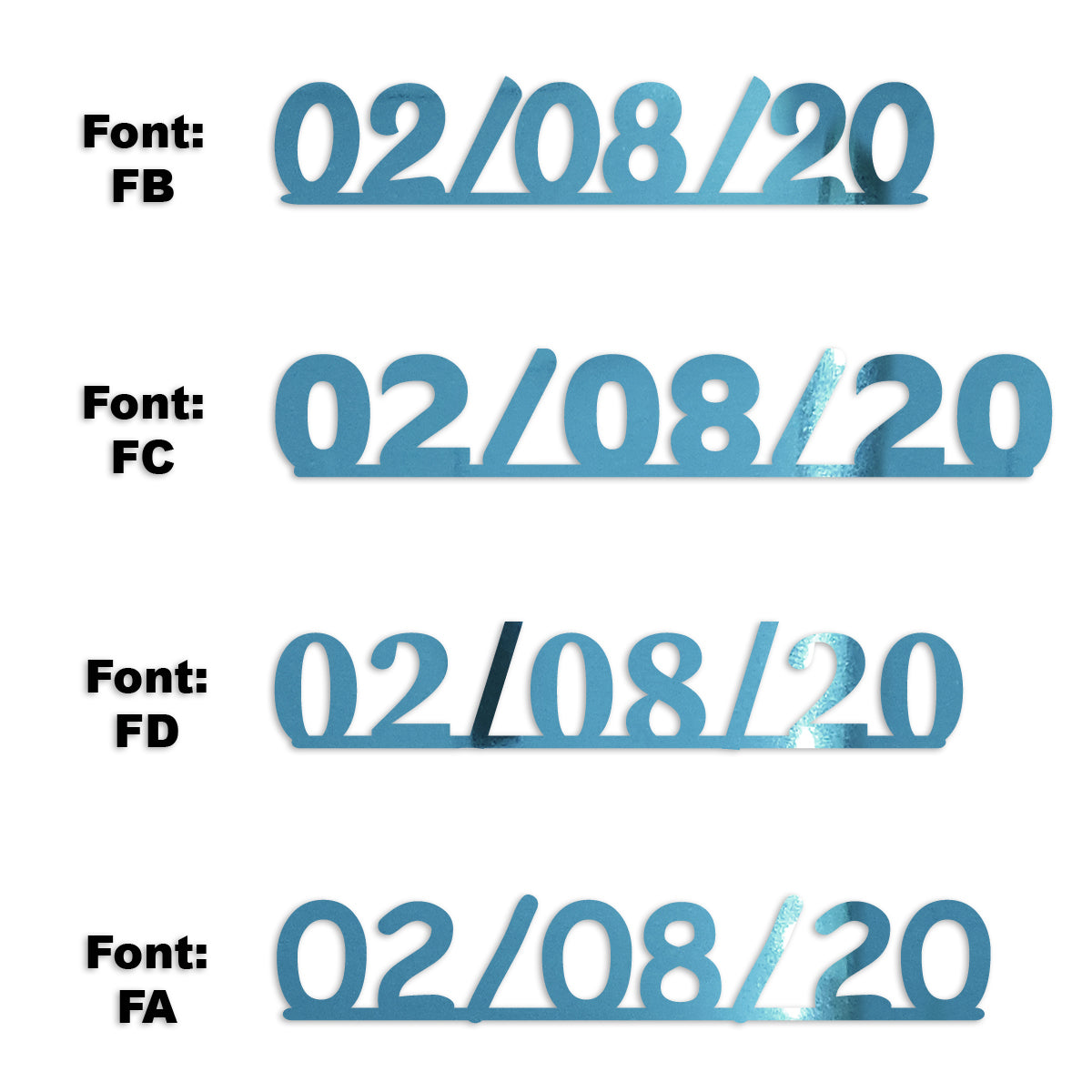 Custom-Fetti Date - 02/08/24 or 02/08/25  Blue Sky