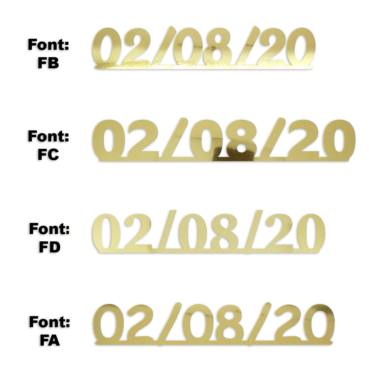 Custom-Fetti Date - 02/08/24 or 02/08/25  Gold