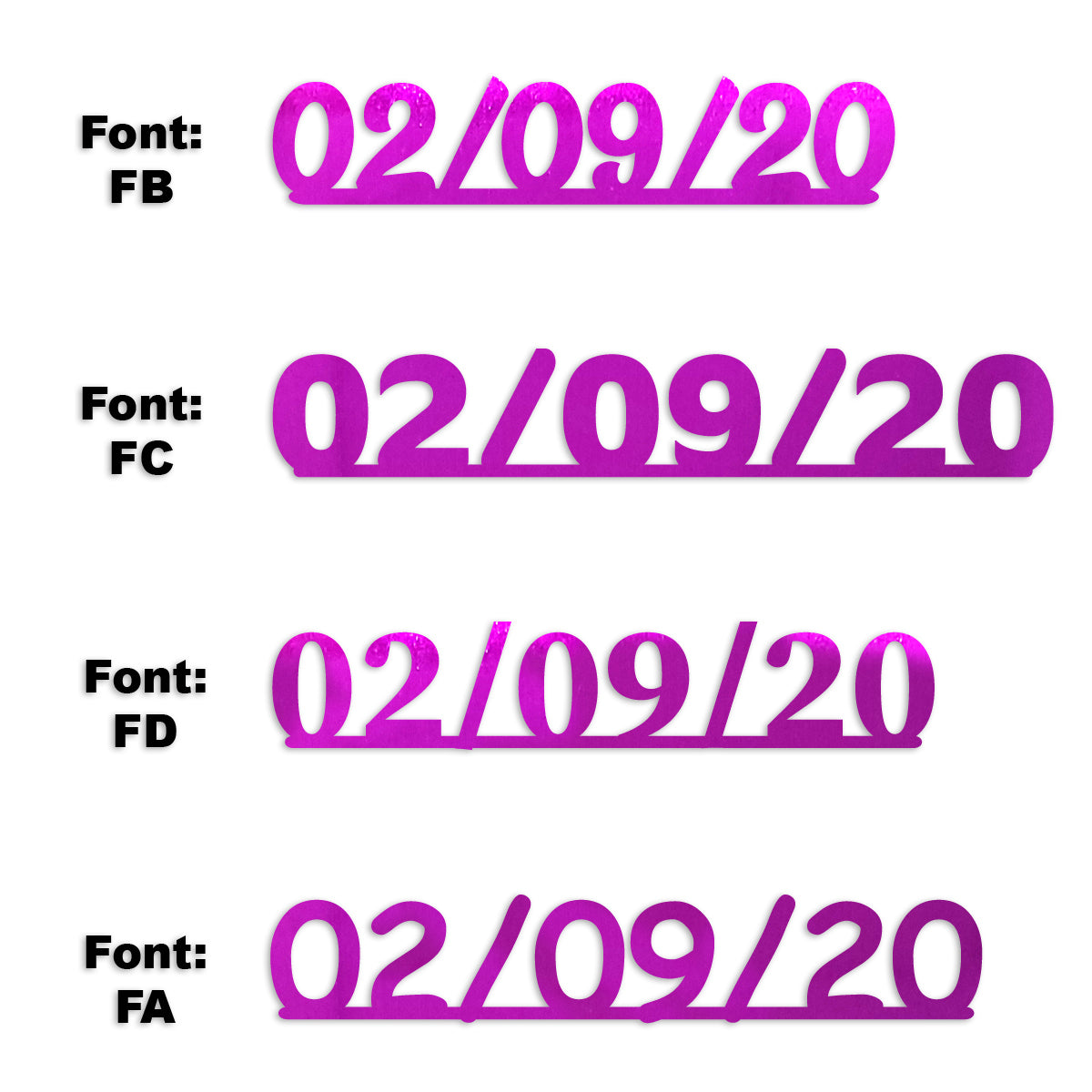 Custom-Fetti Date - 02/09/24 or 02/09/25  Fuchsia