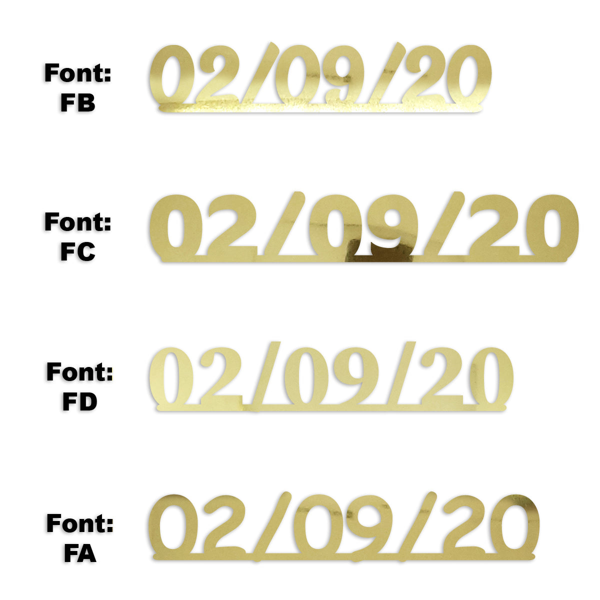 Custom-Fetti Date - 02/09/24 or 02/09/25  Gold