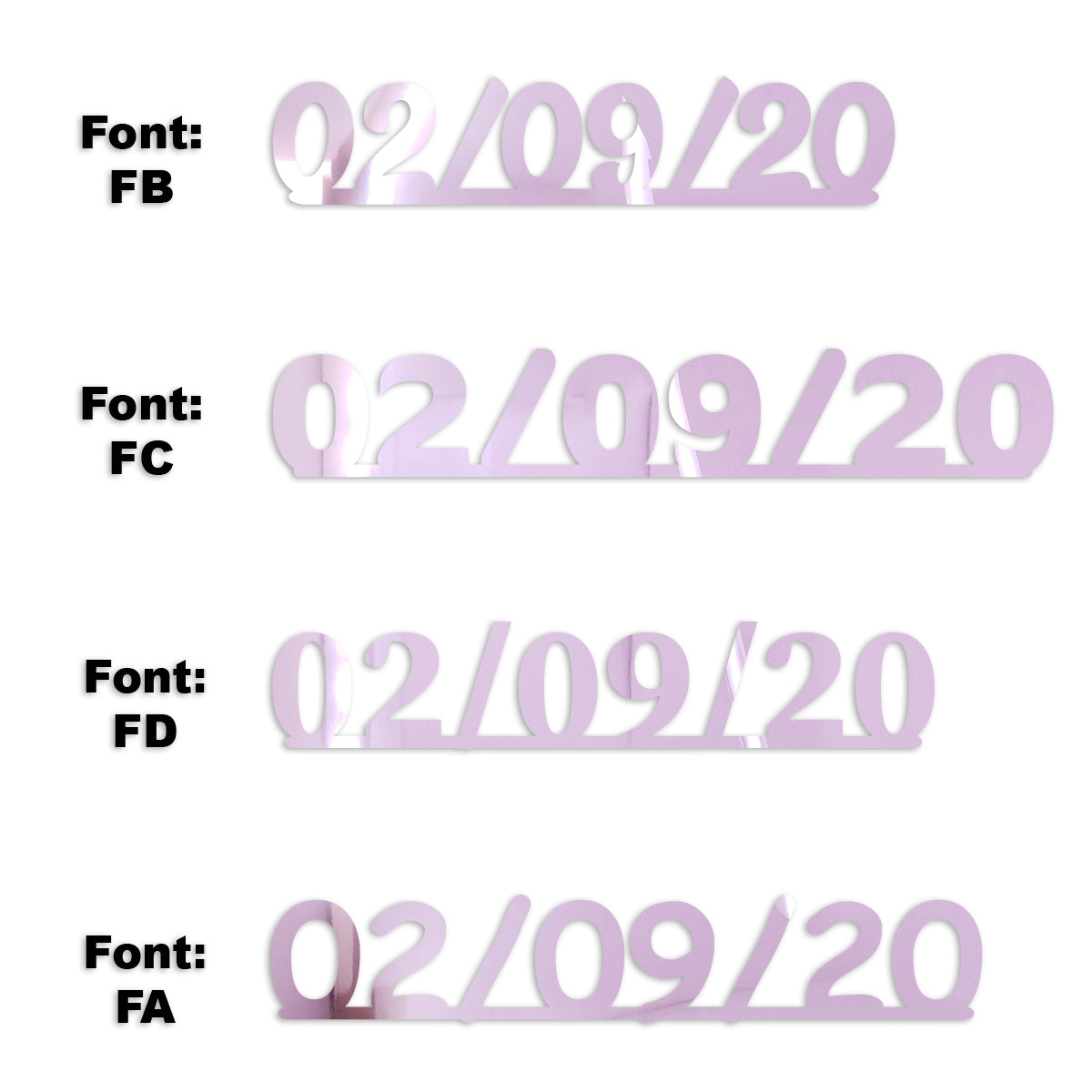 Custom-Fetti Date - 02/09/24 or 02/09/25  Pink