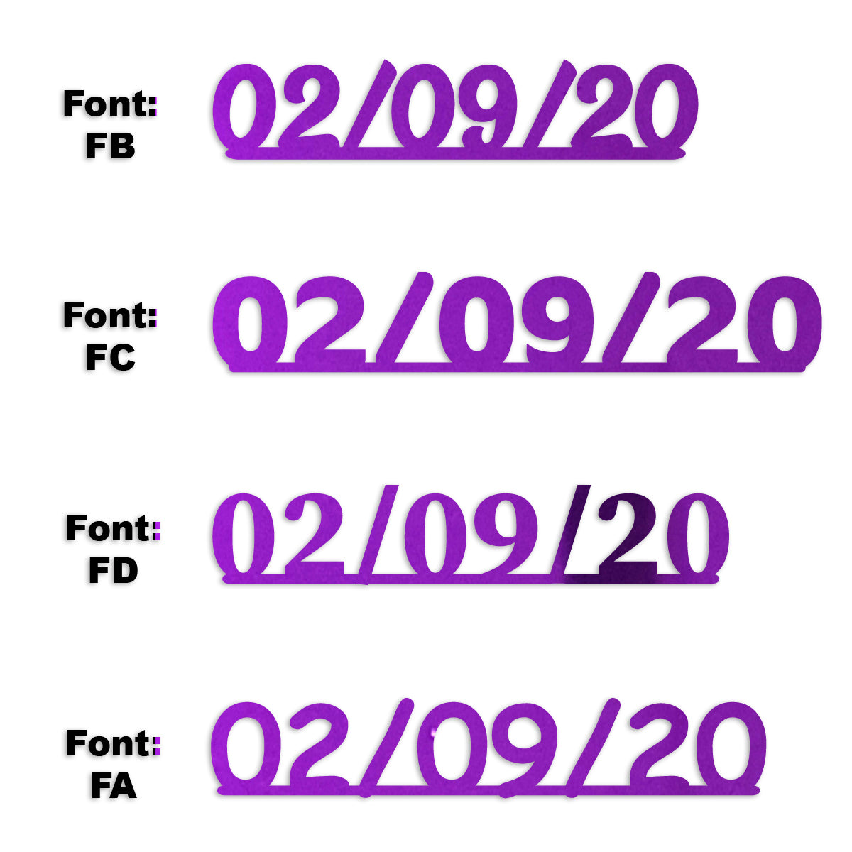 Custom-Fetti Date - 02/09/24 or 02/09/25  Purple