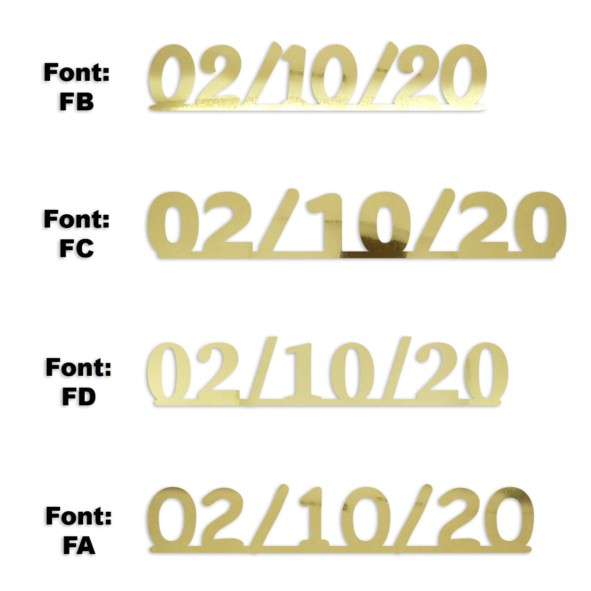 Custom-Fetti Date - 02/10/24 or 02/10/25  Gold