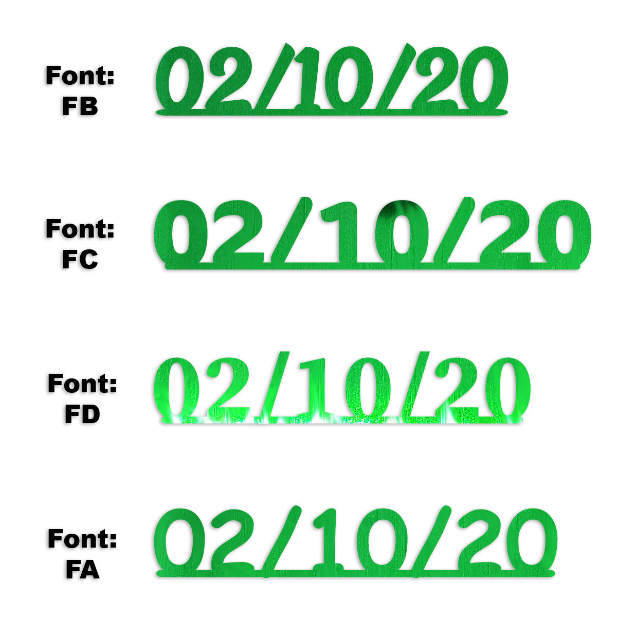 Custom-Fetti Date - 02/10/24 or 02/10/25  Green