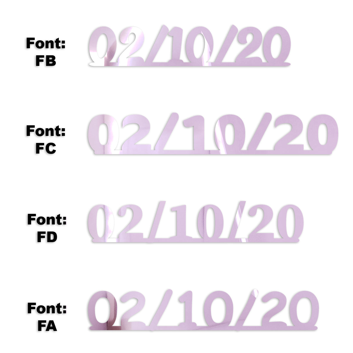 Custom-Fetti Date - 02/10/24 or 02/10/25  Pink