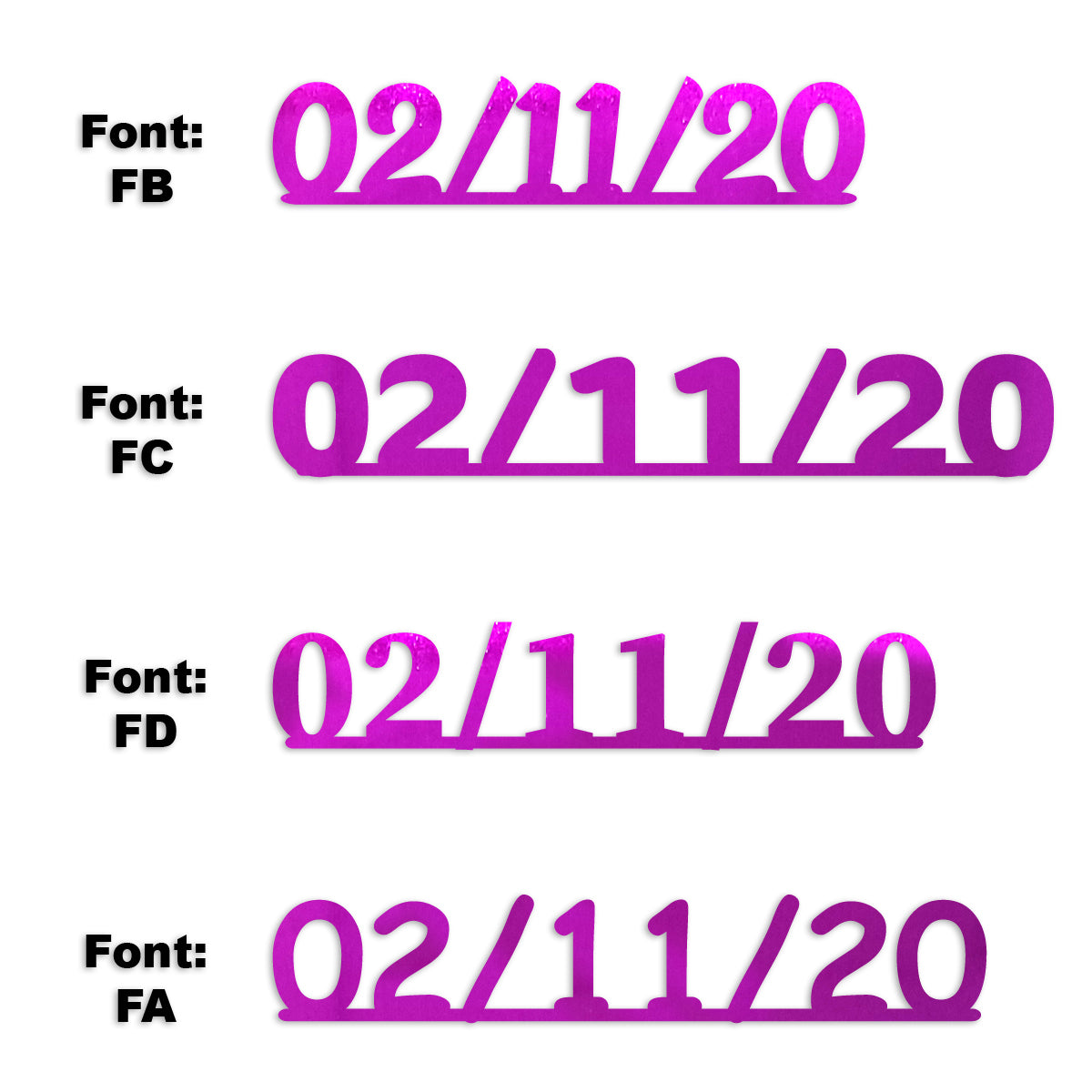 Custom-Fetti Date - 02/11/24 or 02/11/25  Fuchsia