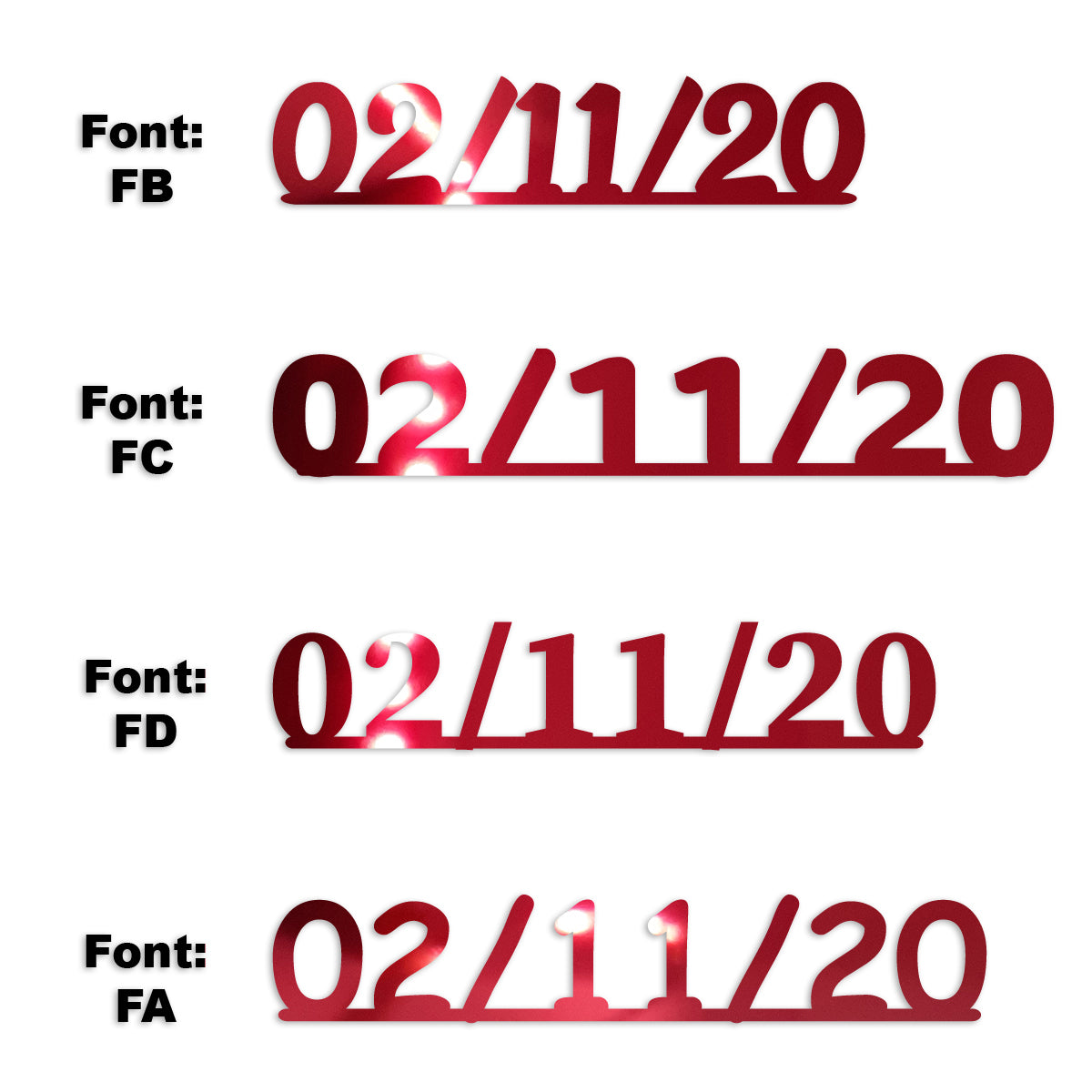 Custom-Fetti Date - 02/11/24 or 02/11/25  Red