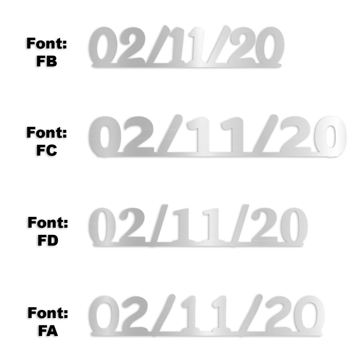 Custom-Fetti Date - 02/11/24 or 02/11/25  Silver