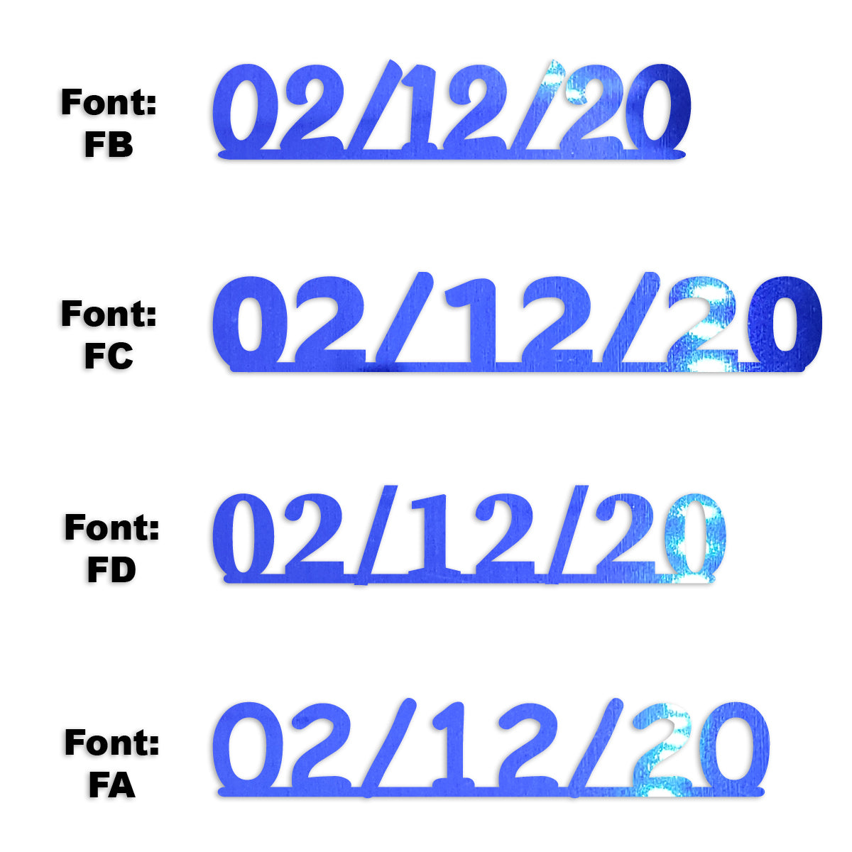 Custom-Fetti Date - 02/12/24 or 02/12/25  Blue Royal