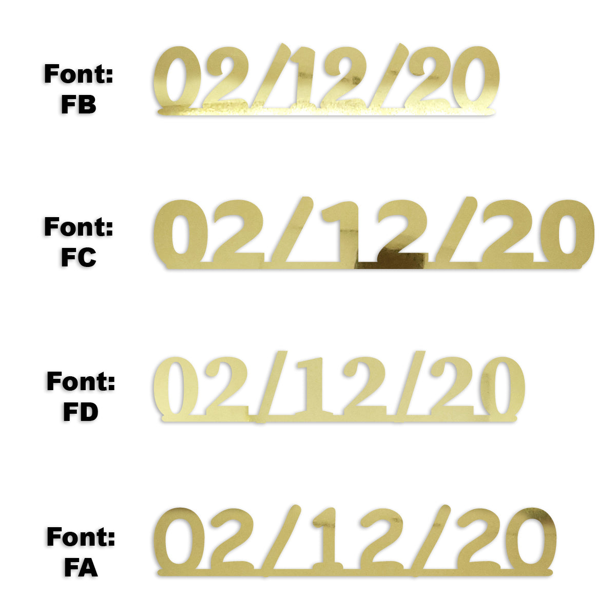 Custom-Fetti Date - 02/12/24 or 02/12/25  Gold