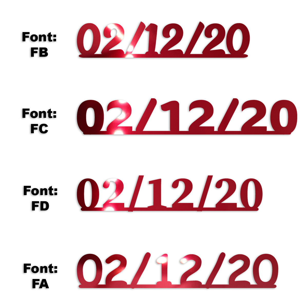 Custom-Fetti Date - 02/12/24 or 02/12/25  Red