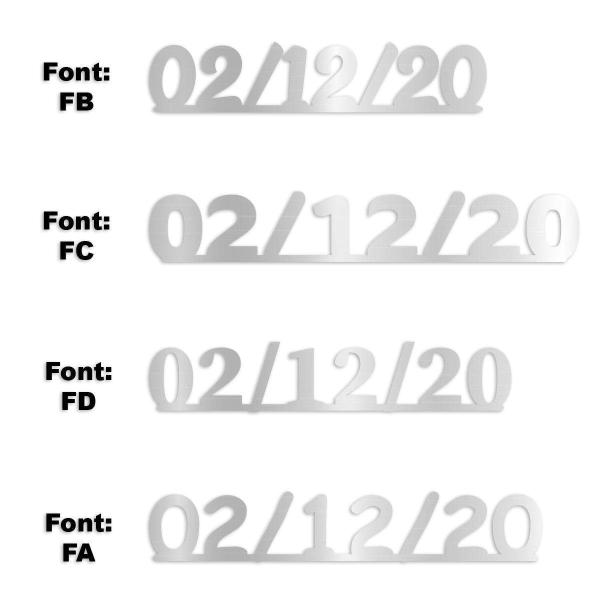 Custom-Fetti Date - 02/12/24 or 02/12/25  Silver