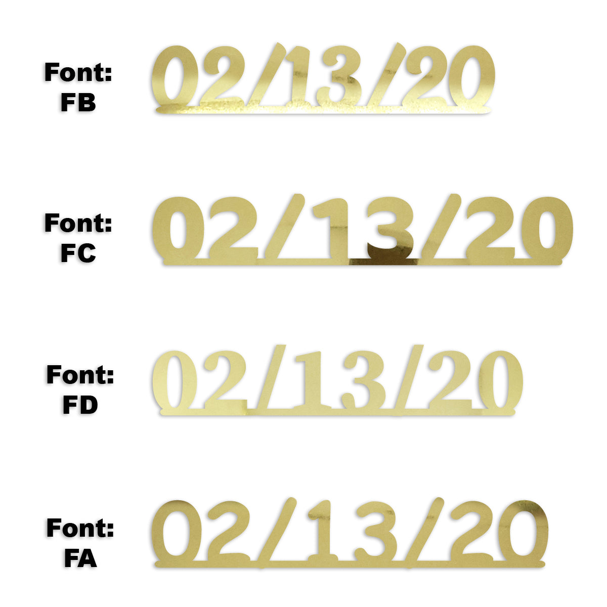 Custom-Fetti Date - 02/13/24 or 02/13/25  Gold