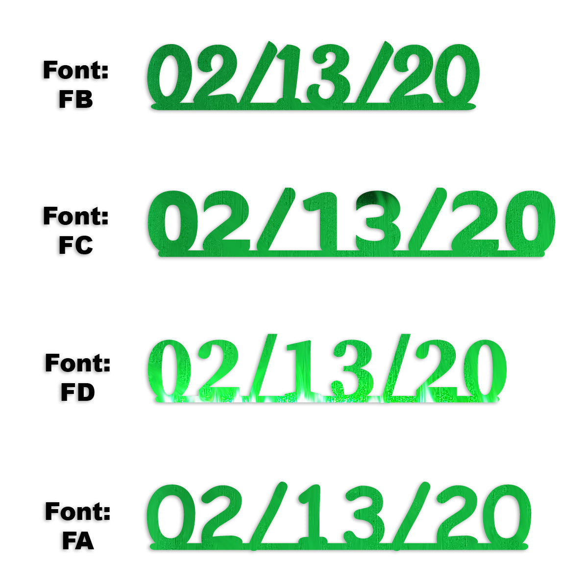 Custom-Fetti Date - 02/13/24 or 02/13/25  Green