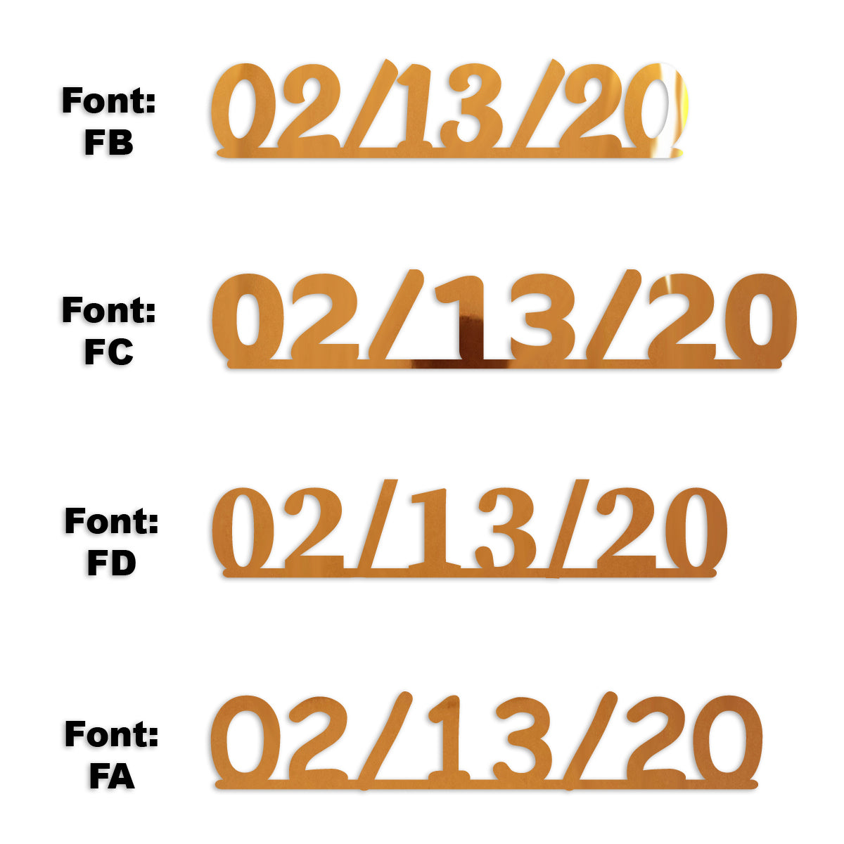 Custom-Fetti Date - 02/13/24 or 02/13/25  Orange