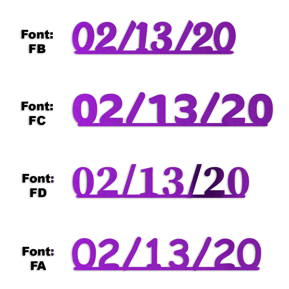 Custom-Fetti Date - 02/13/24 or 02/13/25  Purple