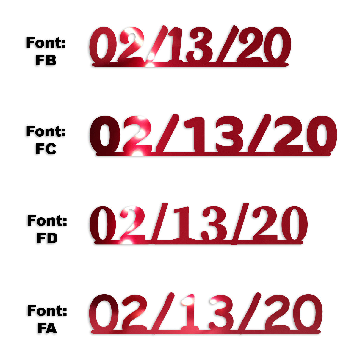 Custom-Fetti Date - 02/13/24 or 02/13/25  Red