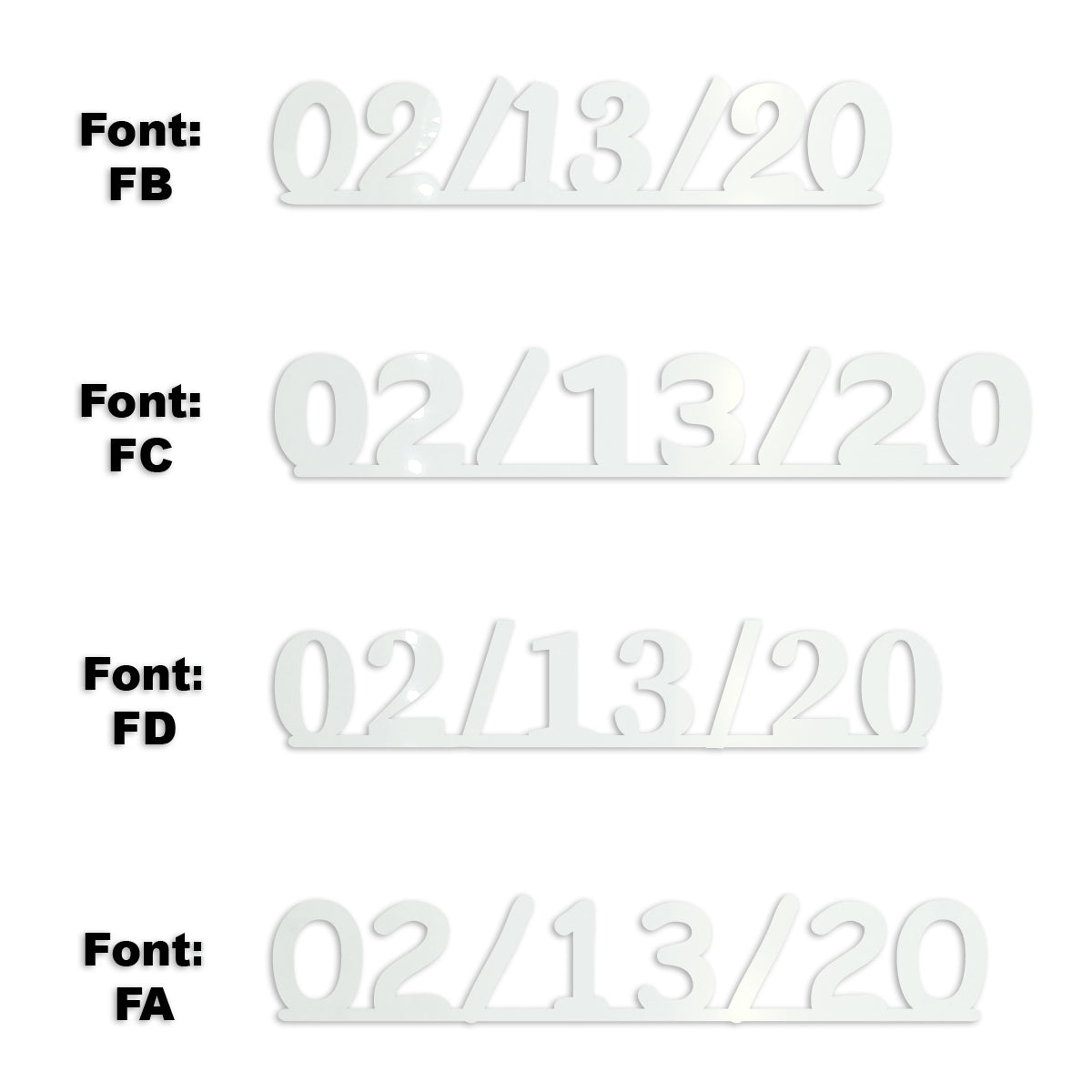 Custom-Fetti Date - 02/13/24 or 02/13/25  White