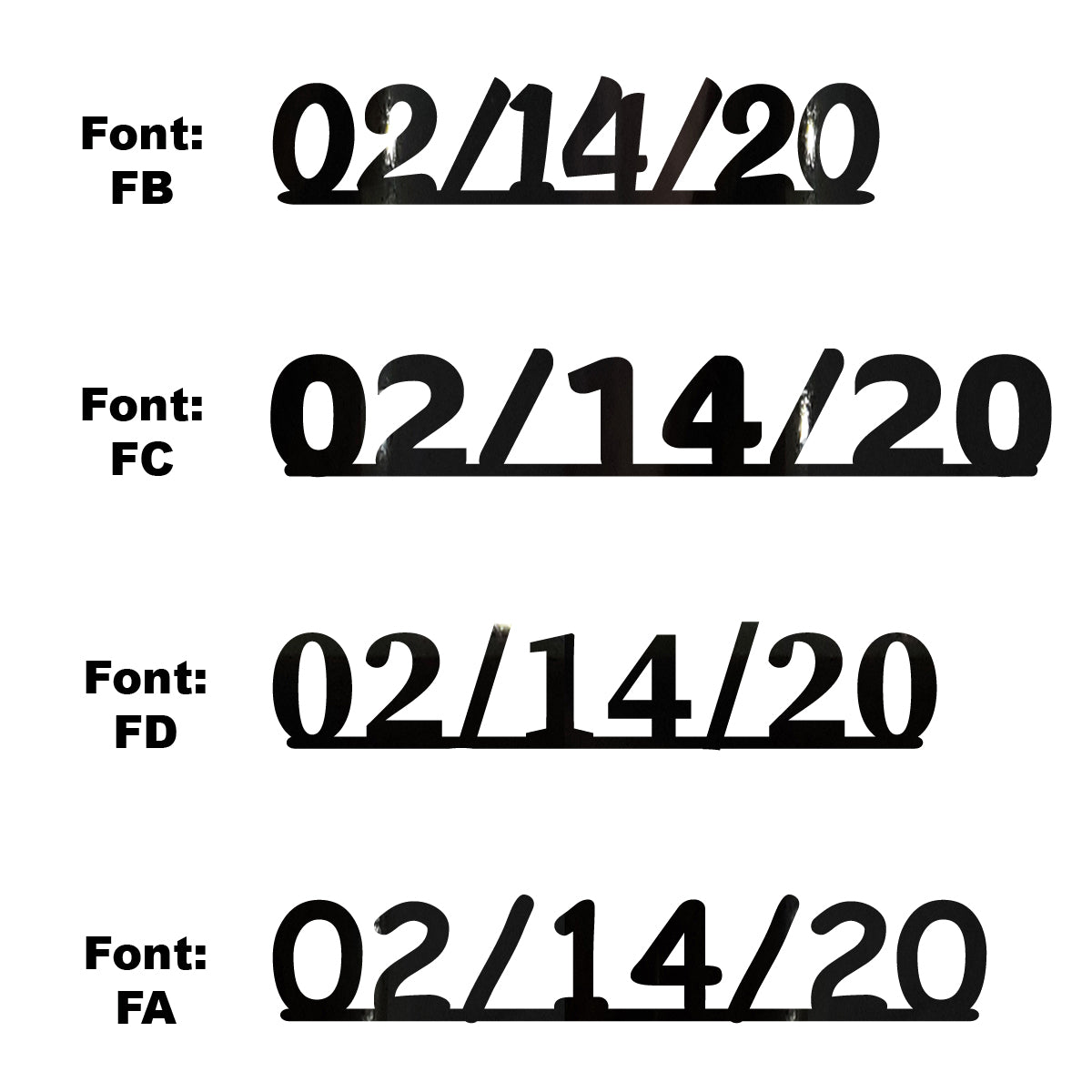 Custom-Fetti Date - 02/14/24 or 02/14/25  Black