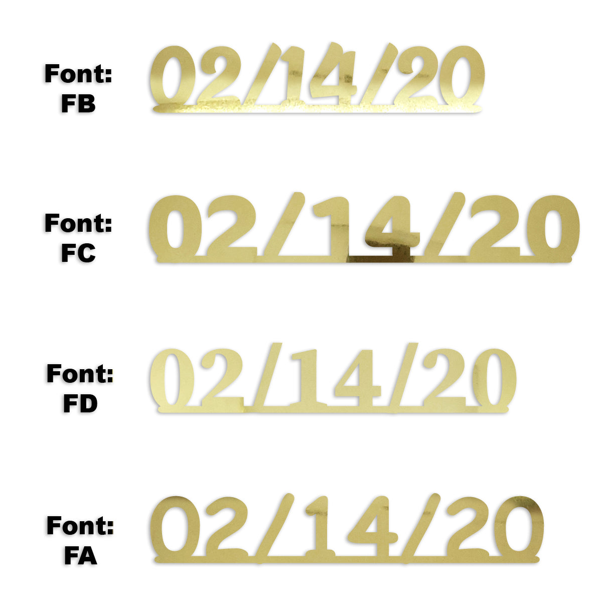 Custom-Fetti Date - 02/14/24 or 02/14/25  Gold