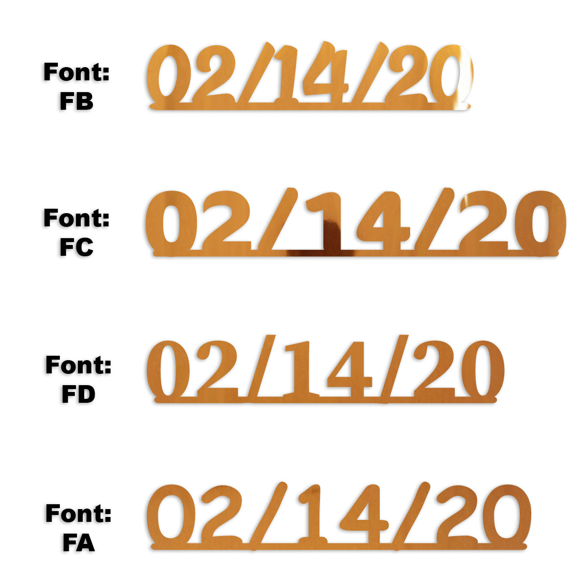 Custom-Fetti Date - 02/14/24 or 02/14/25  Orange