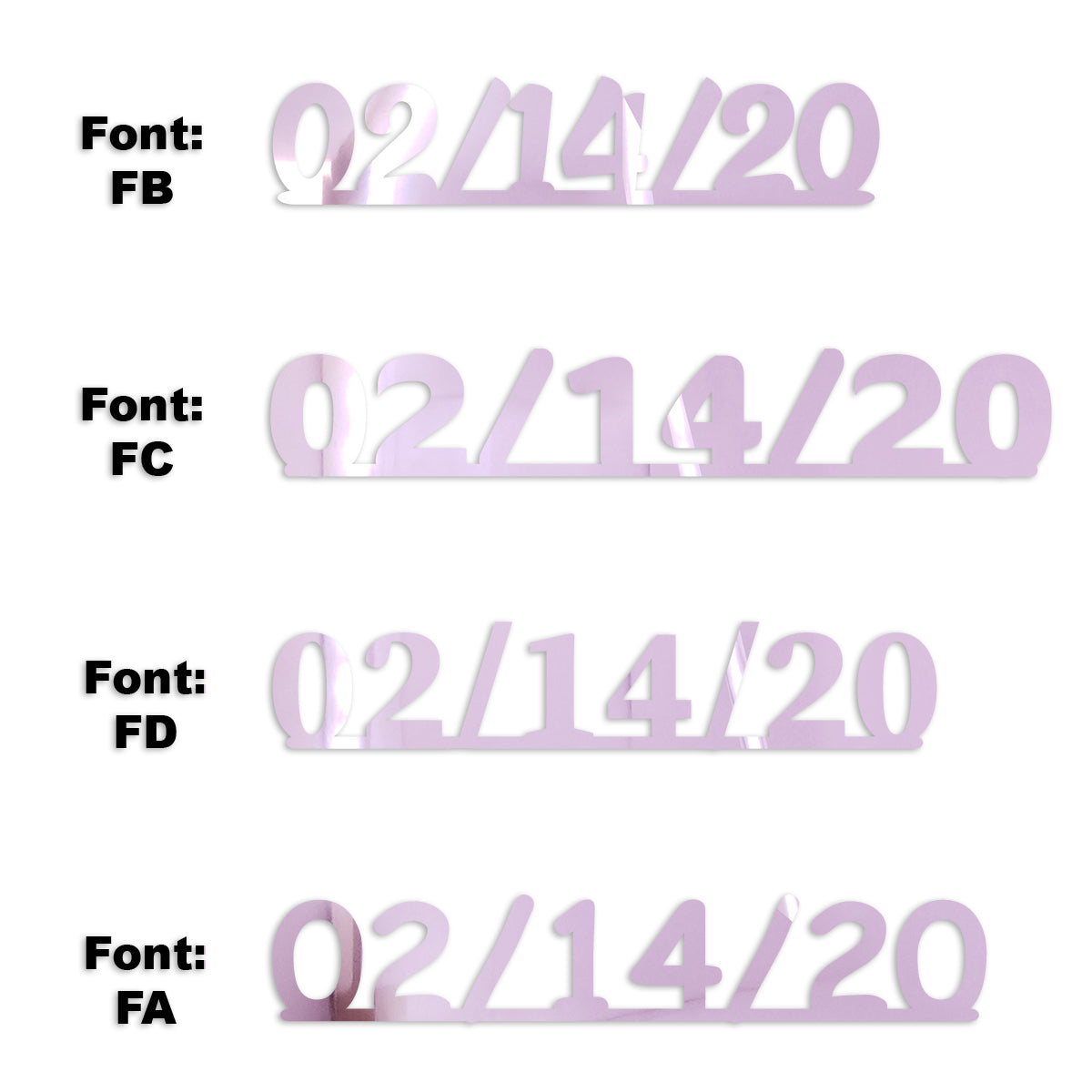 Custom-Fetti Date - 02/14/24 or 02/14/25  Pink