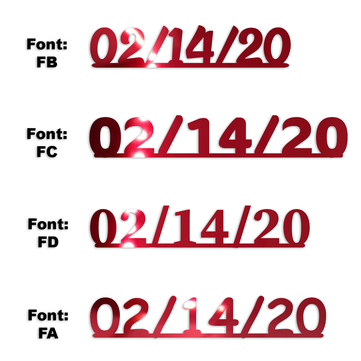 Custom-Fetti Date - 02/14/24 or 02/14/25  Red