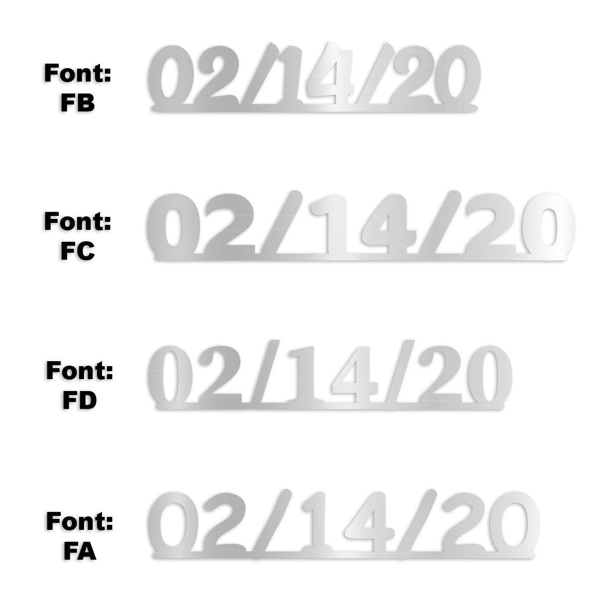 Custom-Fetti Date - 02/14/24 or 02/14/25  Silver