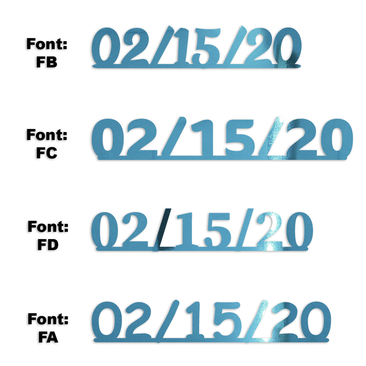 Custom-Fetti Date - 02/15/24 or 02/15/25  Blue Sky