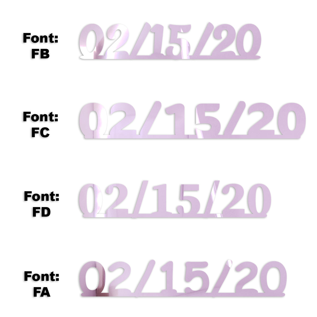 Custom-Fetti Date - 02/15/24 or 02/15/25  Pink