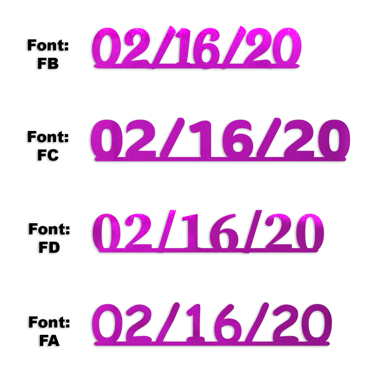 Custom-Fetti Date - 02/16/24 or 02/16/25  Fuchsia