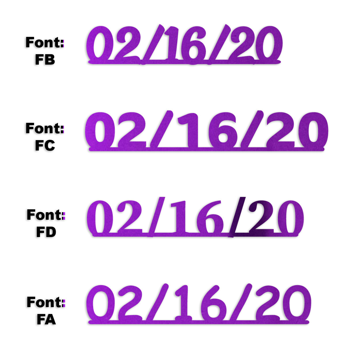 Custom-Fetti Date - 02/16/24 or 02/16/25  Purple