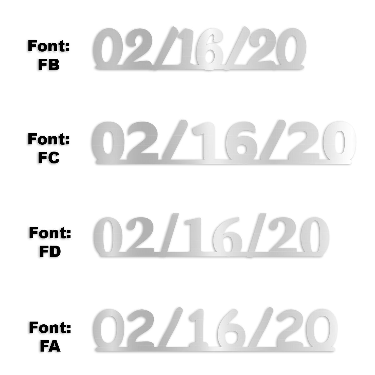 Custom-Fetti Date - 02/16/24 or 02/16/25  Silver