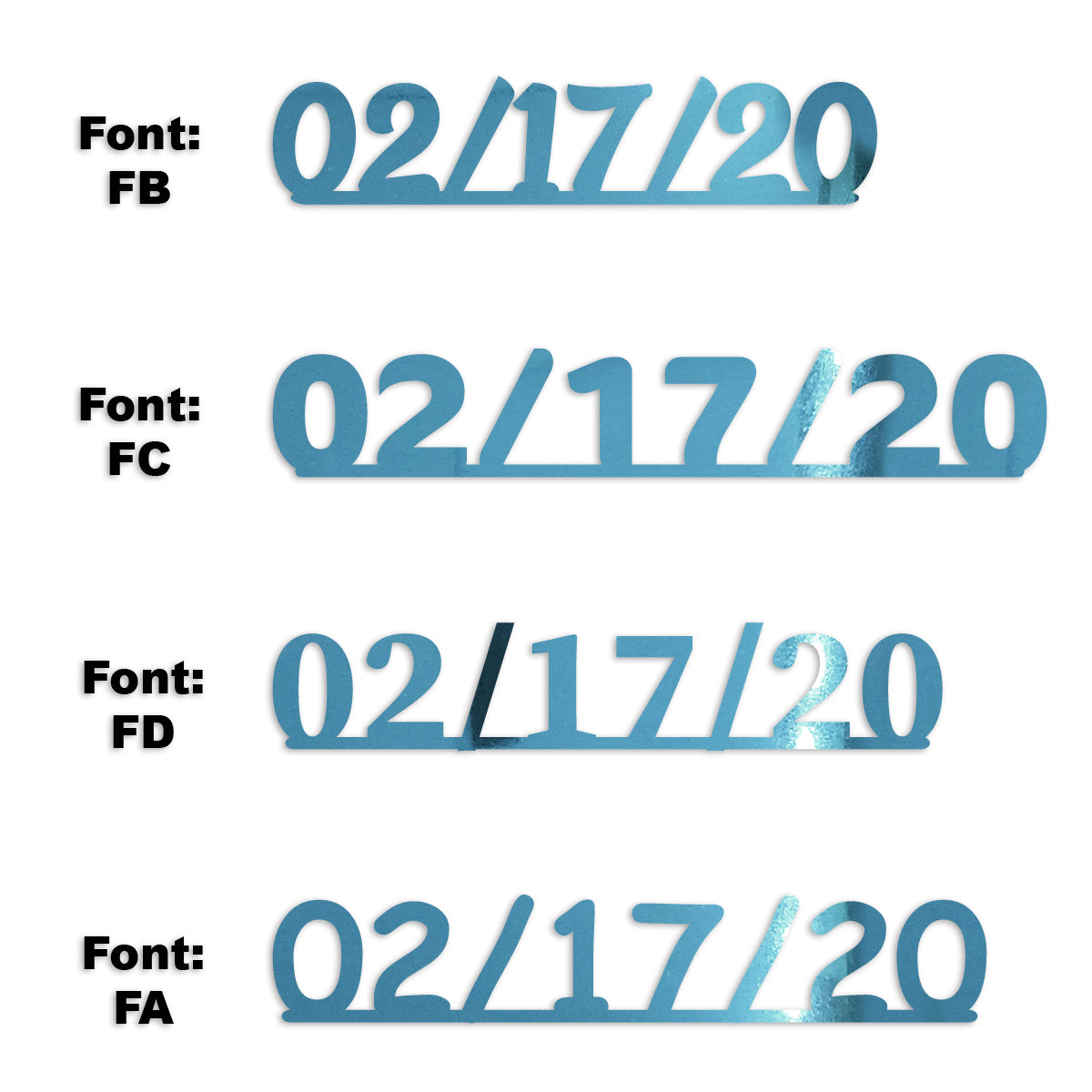 Custom-Fetti Date - 02/17/24 or 02/17/25  Blue Sky