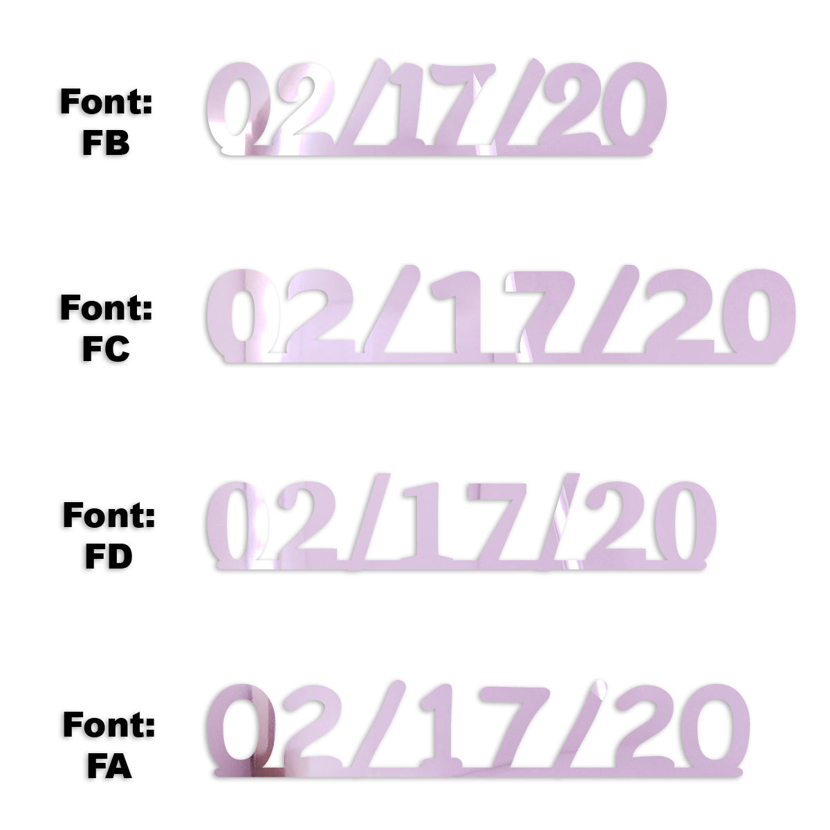 Custom-Fetti Date - 02/17/24 or 02/17/25  Pink