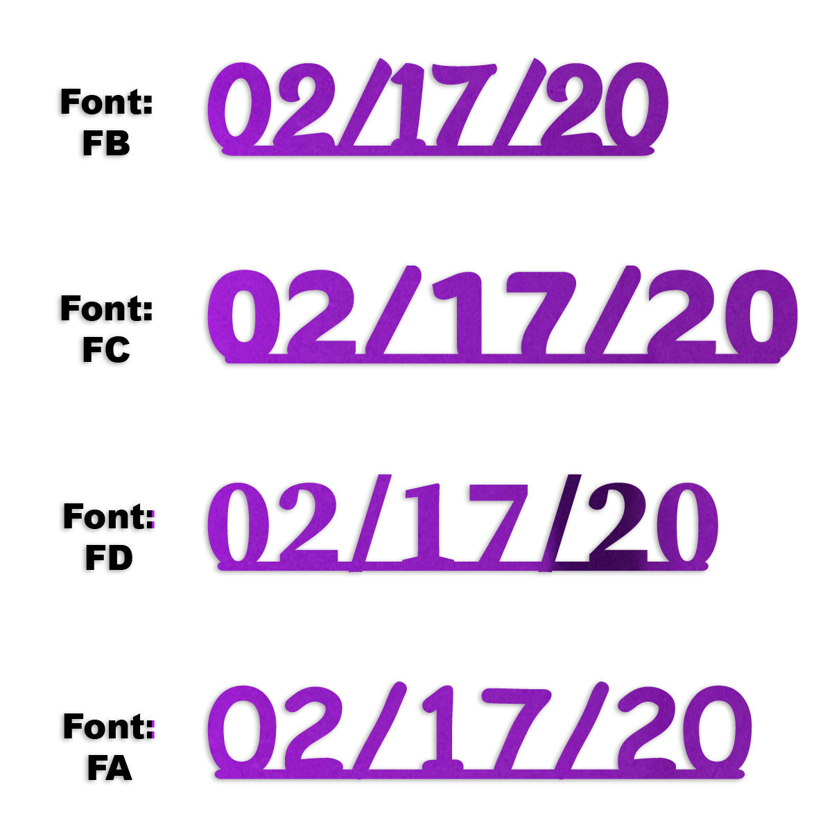 Custom-Fetti Date - 02/17/24 or 02/17/25  Purple