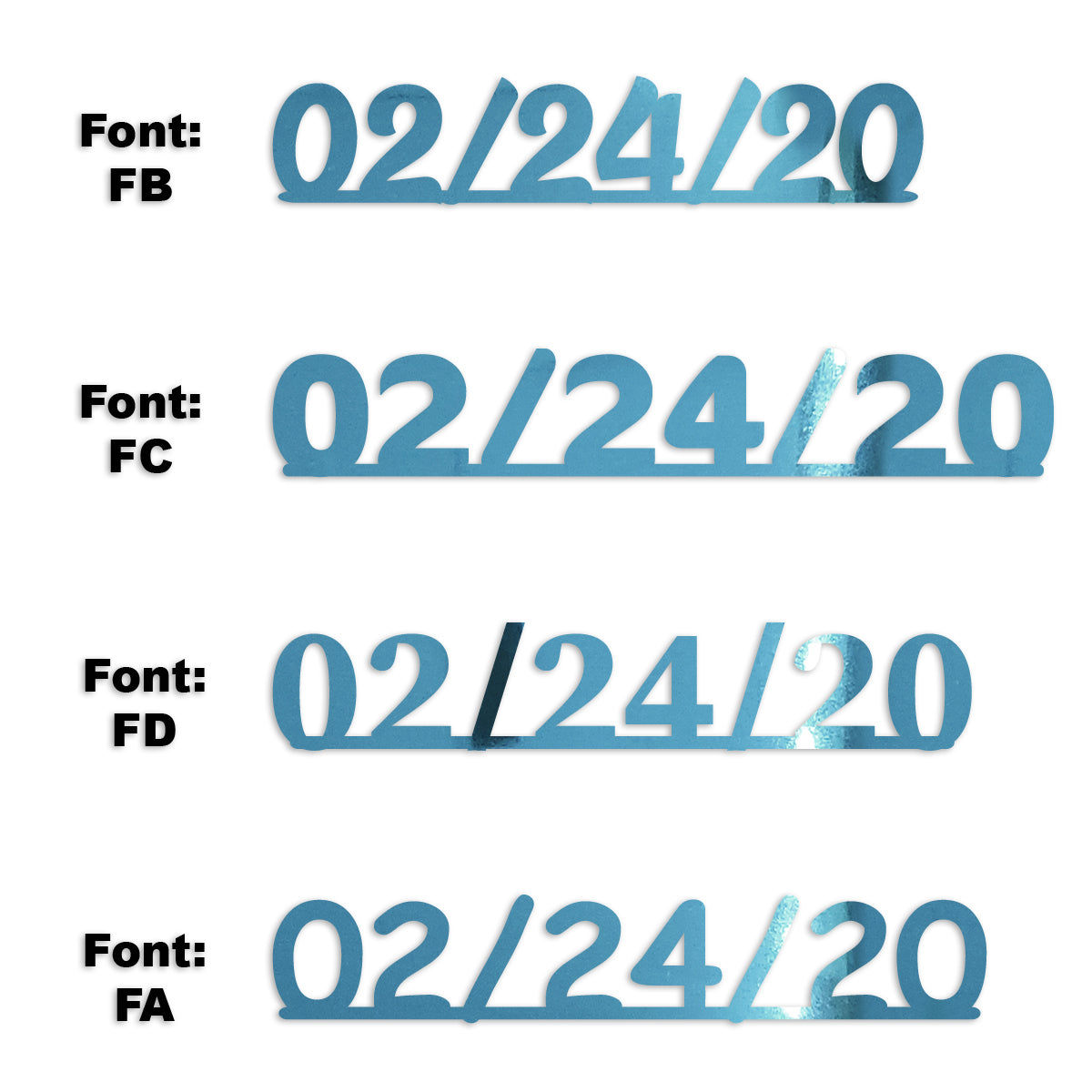 Custom-Fetti Date - 02/24/24 or 02/24/25  Blue Sky