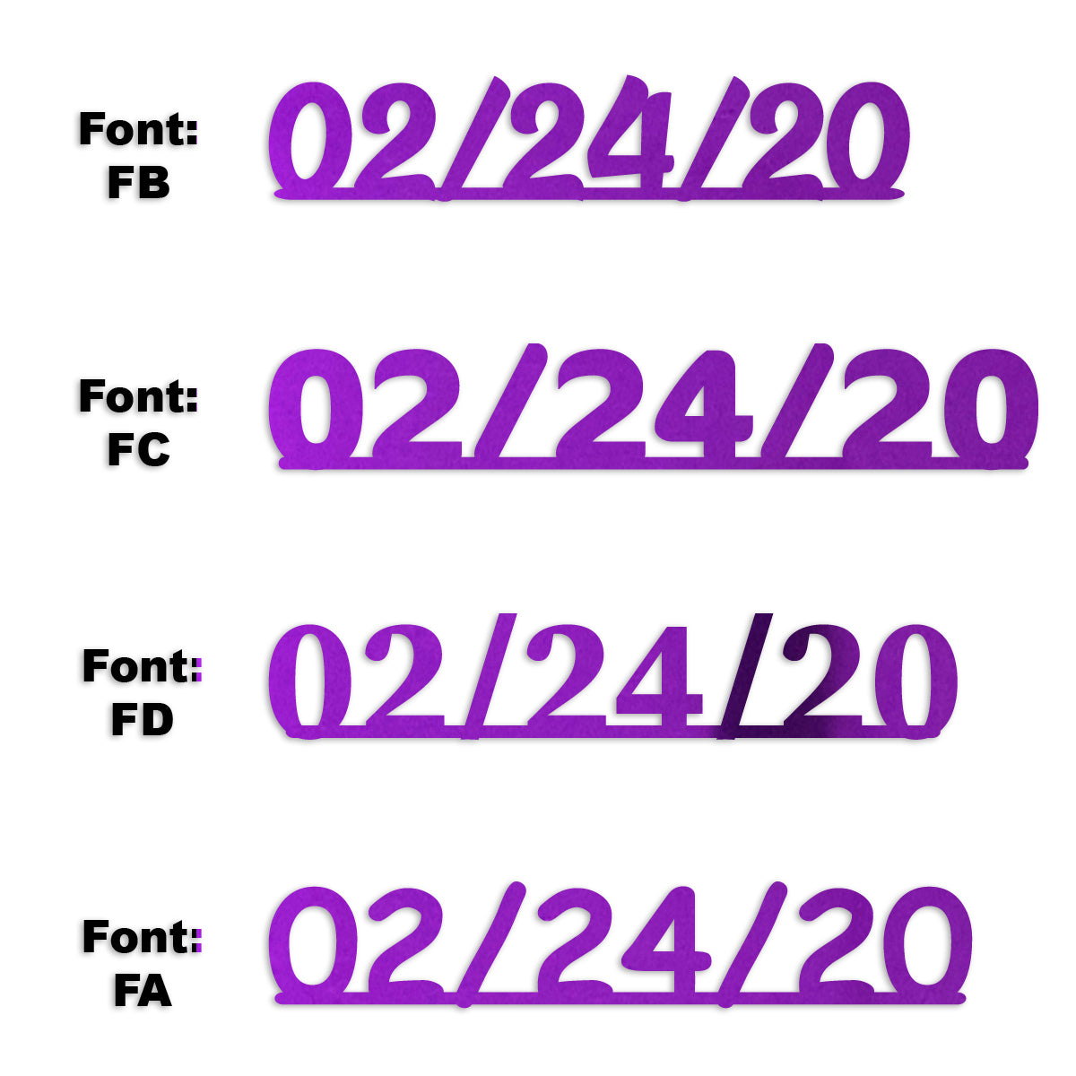 Custom-Fetti Date - 02/24/24 or 02/24/25  Purple