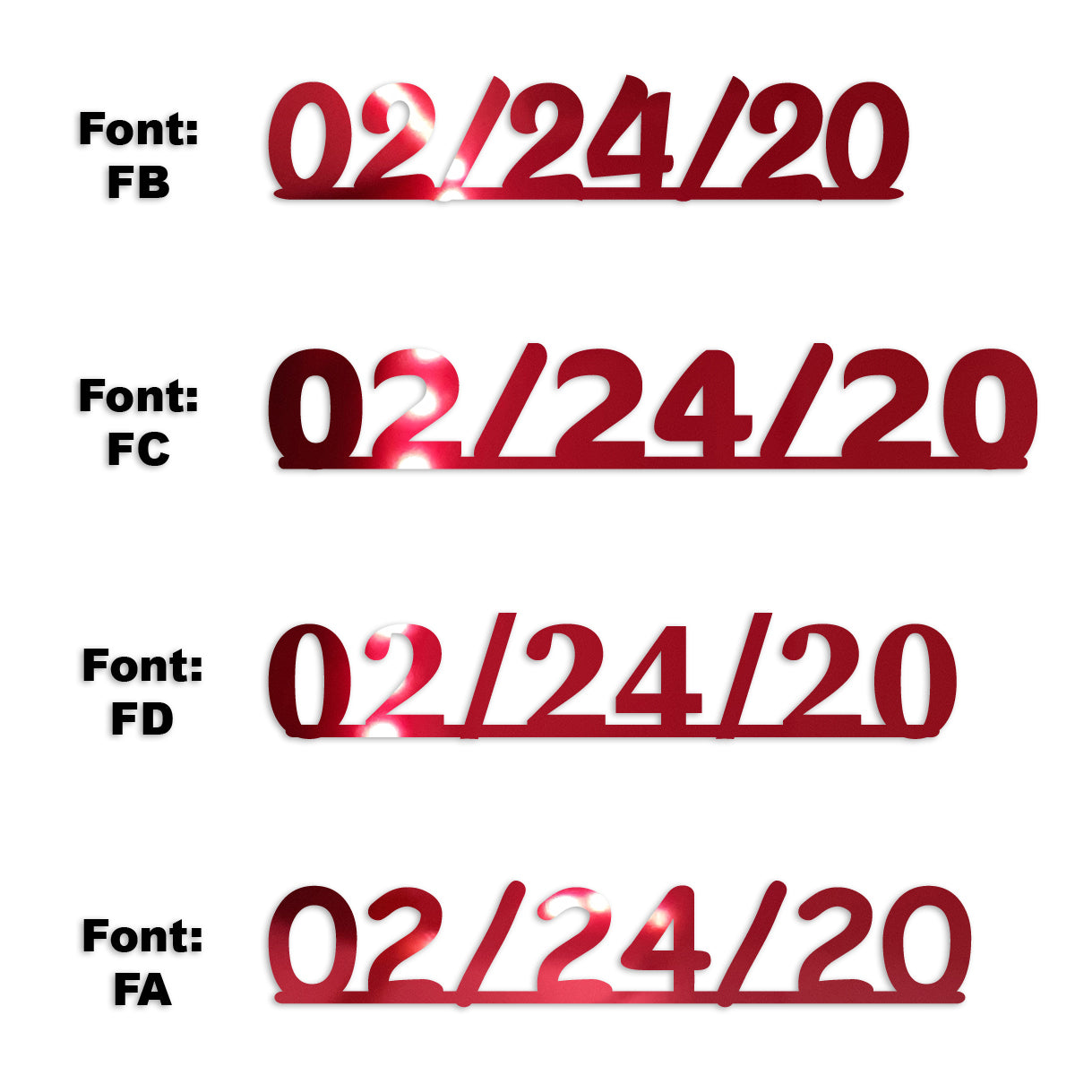 Custom-Fetti Date - 02/24/24 or 02/24/25  Red