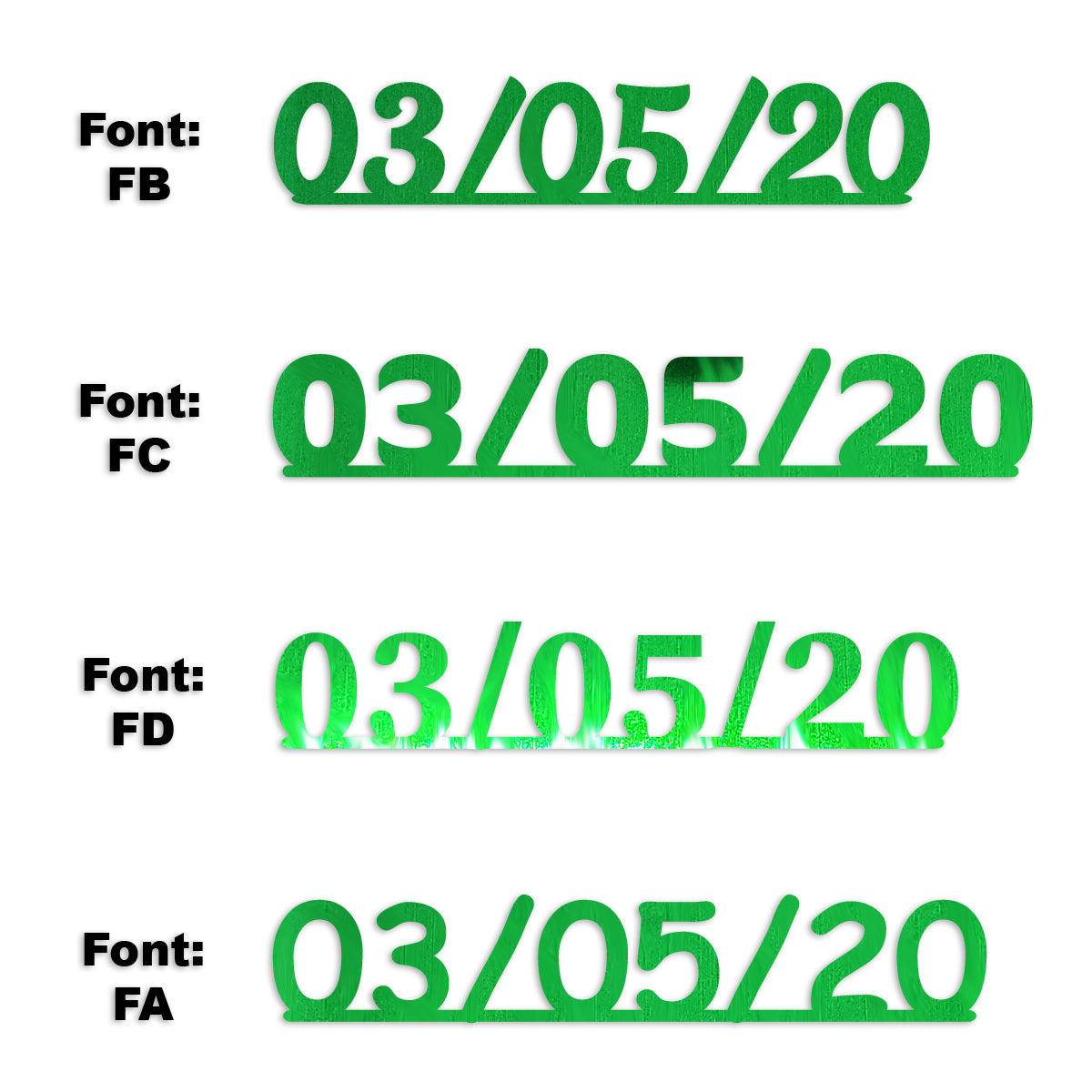 Custom-Fetti Date - 03/05/24 or 03/05/25  Green