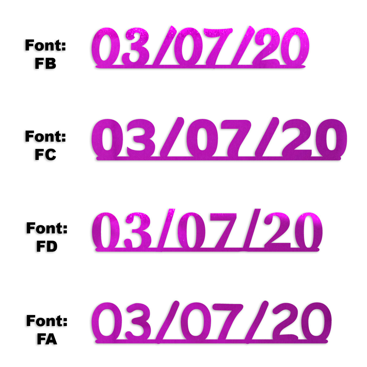 Custom-Fetti Date - 03/07/24 or 03/07/25  Fuchsia