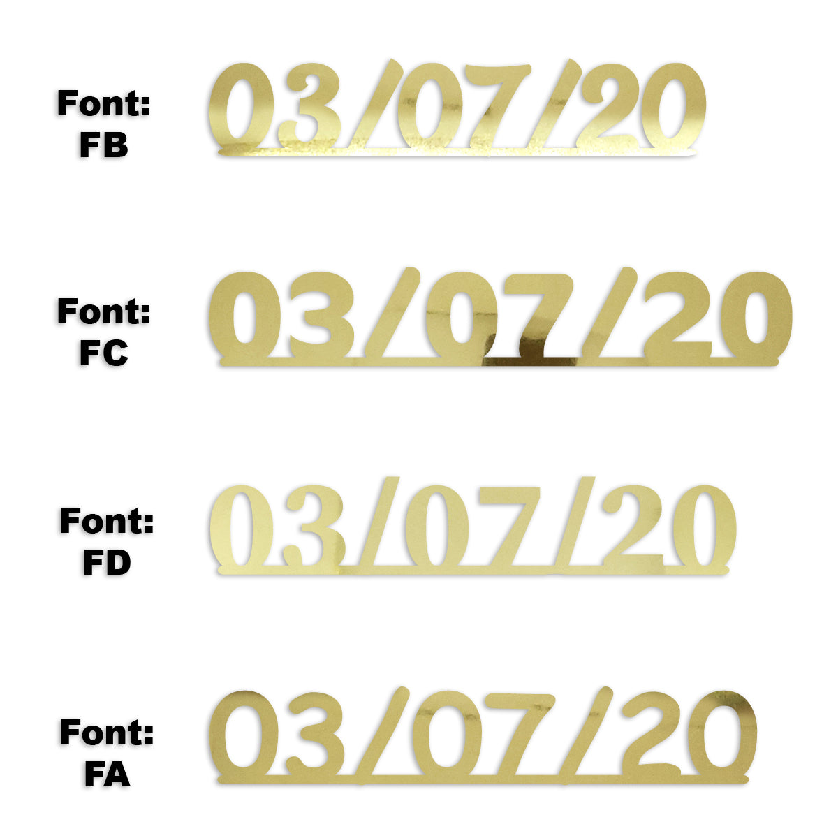 Custom-Fetti Date - 03/07/24 or 03/07/25  Gold