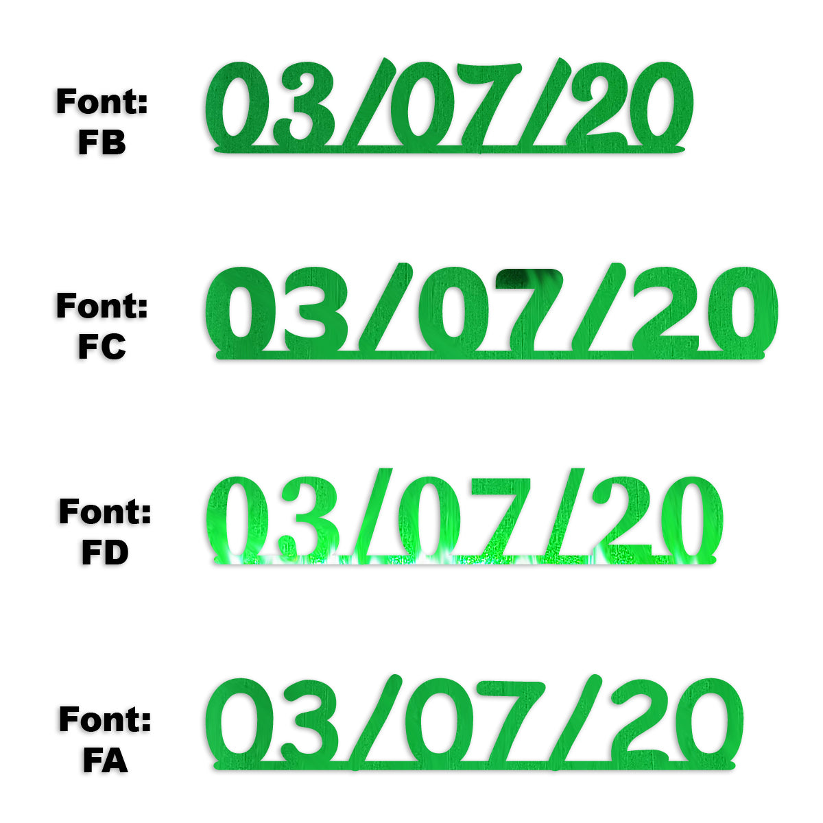 Custom-Fetti Date - 03/07/24 or 03/07/25  Green