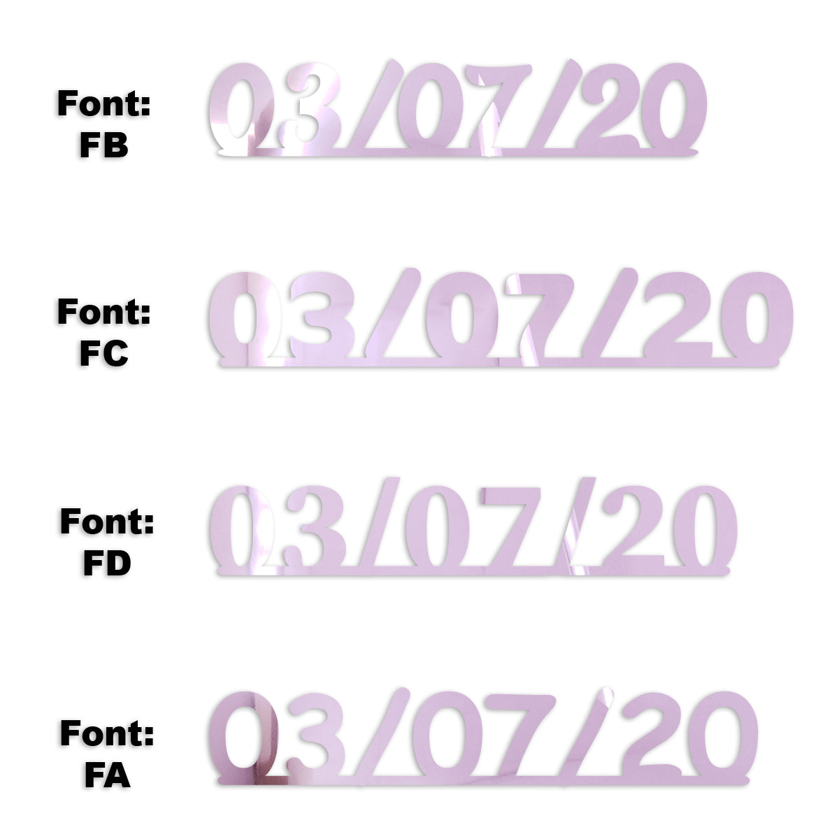 Custom-Fetti Date - 03/07/24 or 03/07/25  Pink