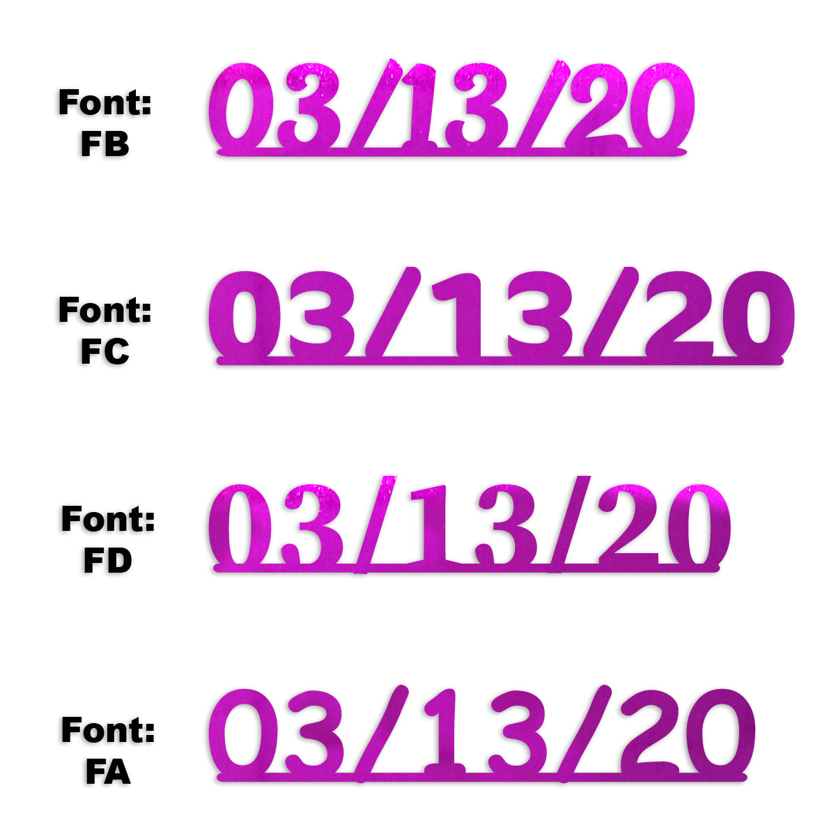 Custom-Fetti Date - 03/13/24 or 03/13/25  Fuchsia